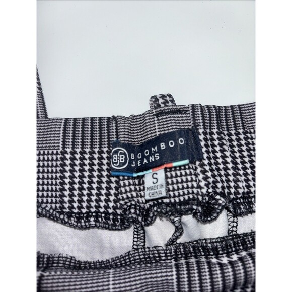 Boomboom Jeans Womens Black/White Glen Plaid Dress Pant Pull On Size Small - Picture 3 of 8